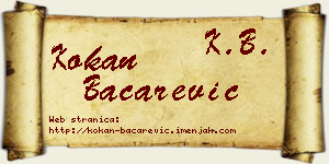 Kokan Bačarević vizit kartica